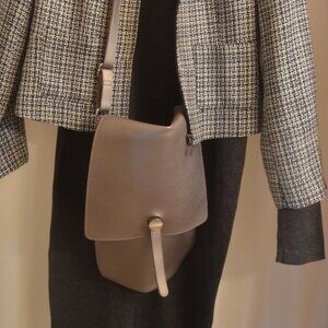 Gray Metallic (slight bronze ) bag with silver clasp